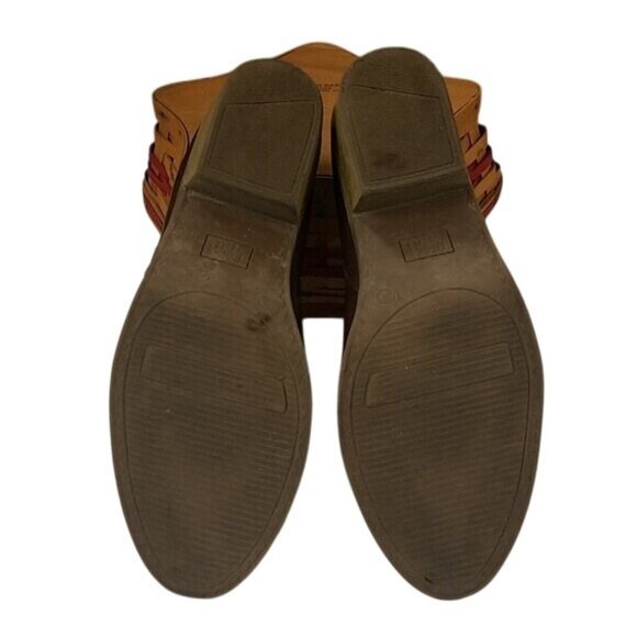 Time And Tru Brown Ankle Boots Side Zipper Closure & Low Heel 8.5 Wide - Picture 6 of 7